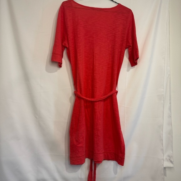 Banana Republic Pink 100% Cotton 1/2 Sleeve Sheath Dress Tie Waist Size Small - Picture 1 of 5